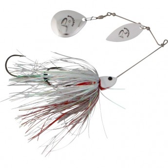 Блесна SAVAGE GEAR Da'Bush 21g White Silver Holo Flame Блесна SAVAGE GEAR Da'Bush 21g White Silver Holo Flame