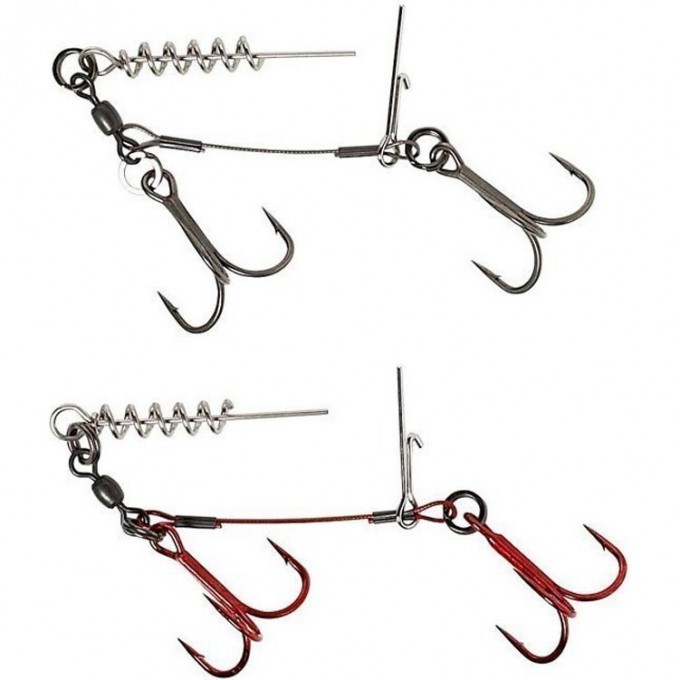 Оснастка SAVAGE GEAR Carbon49 Corkscrew Stinger #1 23kg 2pcs 61765