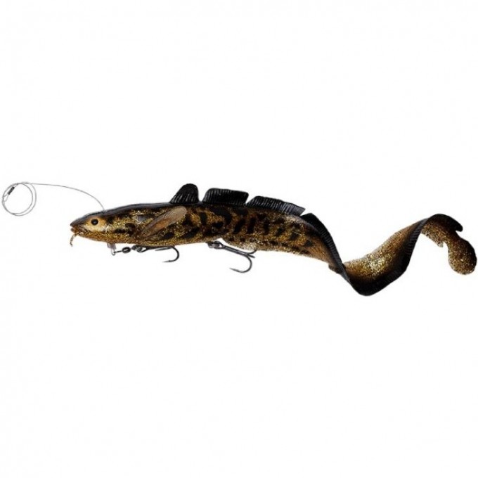 Приманка SAVAGE GEAR 3D Line Thru Burbot 500 FS 435гр Black Silver Orange 72399