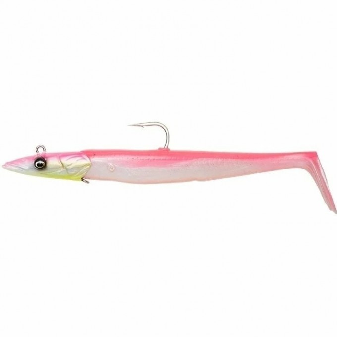Приманка SAVAGE GEAR Sandeel V2 12см 22г Sinking Pink Pearl Silver 2+1 72493